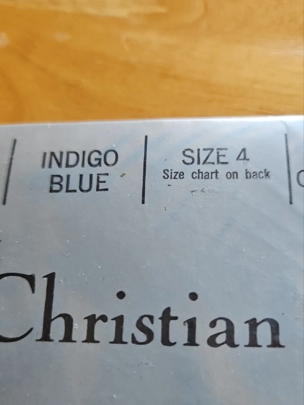 Christian Dior DIORELLA Indigo Blue Control Top Sheer Leg Sandalfoot